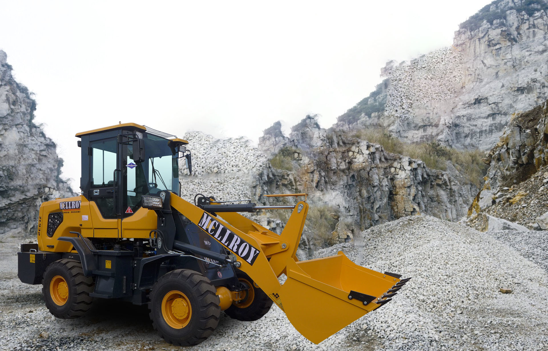 Powerful 60kW 2400RPM Wheel Loader Machine EU Stage II Emissions